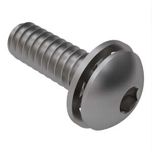 1/4" - 20 X 3/8" L, Hex Button Socket SEMS Machine Screw, Internal Tooth Lock Washer, Stainless Steel, Passivated. Specification - ASME B18.13