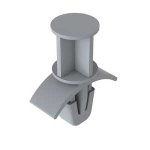 Heyco Flat Rest/Arrowhead PCB Support, .125" Mounting Hole Diameter, .125" L, Nylon