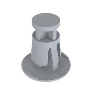 Heyco Flat Rest/Reverse Button Lock PCB Support, .25" L, Nylon