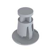 Heyco Flat Rest/Reverse Button Lock PCB Support, .312" L, Nylon