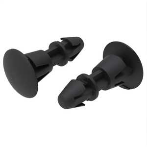 Heyco Arrowhead-Reverse Button Lock Support, Locking, 1.6mm Panel Thickness, 4mm Mounting Hole Dia, Head Diameter 12.7mm, 10mm L, Nylon, Black