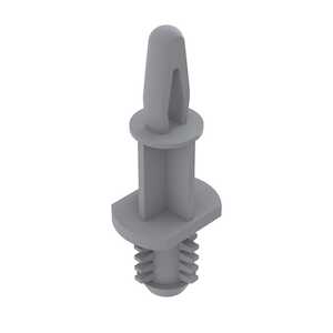 Heyco Bayonet/Fir Tree PCB Support, .157" Mounting Hole Diam, Top Locking, .187" L, Nylon