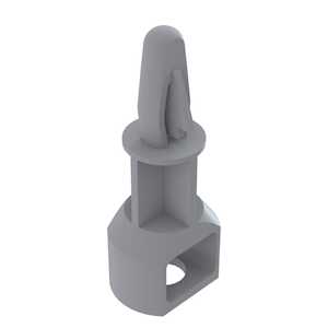 Heyco Bayonet/Rivet Support, .157" Mounting Hole Diam, .375" L, Nylon