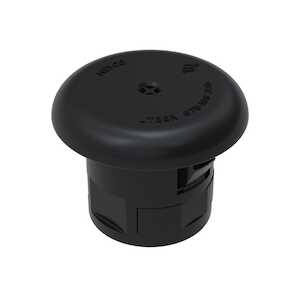 Heyco Liquid Tight Strain Relief Bushing for Round Cable .990 L, .094" Panel Thickness, Black