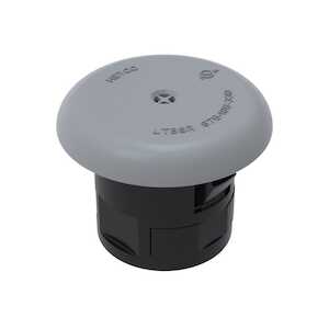 Heyco Liquid Tight Strain Relief Bushing for Round Cable .990 L, .094" Panel Thickness, Gray