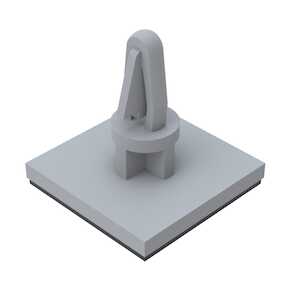 Heyco Bayonet/Adhesive Mount PCB Support, .125" Mounting Hole Diam, .187" L, Nylon