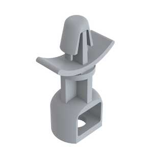 Heyco Arrowhead/Rivet Support, .187" Mounting Hole Diam, .437" L, Nylon