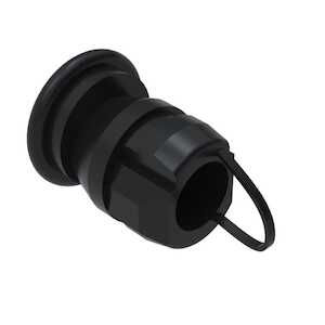 Heyco Original Bell-Mouth Strain Relief Bushing for Round/Flat Cable, .625" L, .062" Panel Thickness
