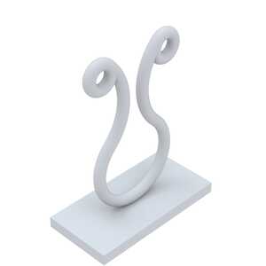 Heyco Curly Lock Twist Tie, Adhesive Mount, 1.26" L, .4 - .5" Bundle Capacity, Nylon, Natural