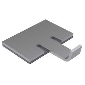 Heyco Flexible Cable Clamp, Adhesive Mount, .59" L,, .3" W, Steel