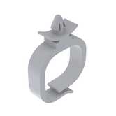 Heyco Optical Wire Saddle, Arrowhead Mount, 1.06" L, .83 x .75" Bundle Capacity, Nylon, Natural