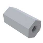 Heyco 1/2" Female Nylon Hex Standoff, 2-56, 1/2" L