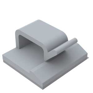 Heyco Adhesive Mount Cable Clip, .39" L, .23" H, Nylon, Natural