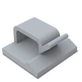 Heyco Adhesive Mount Cable Clip, .47" L, .25" H, Nylon, Natural