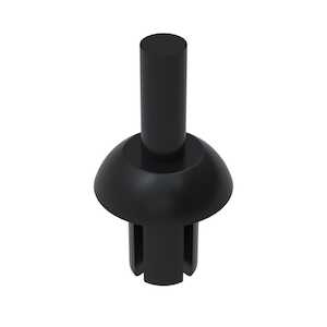 Heyco .122" Blunt Rivet, .18" L, Nylon, Black
