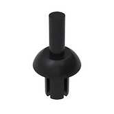 Heyco .161" Blunt Rivet, .2" L., Nylon, Black