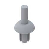 Heyco .122" Blunt Rivet, .22" L, Nylon, White