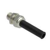 Heyco Nozzle Liquid Tight Cord Grip, M10 x 1.25 Thread, 2.4" L, Brass Nickel, EPDM Nozzle
