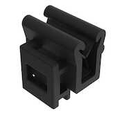 Heyco Edge Clip & Pre-Assembled Parallel Cable Tie, Top Mount, .24" Panel Thickness, Nylon, Black