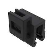 Heyco Edge Clip & Pre-Assembled Parallel Cable Tie, Top Mount, .24" Panel Thickness, Nylon, Black