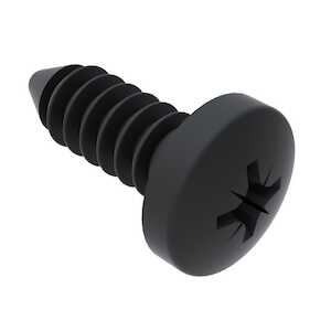 Heyco Nylon Push Screw, Style 3, .32" L, Black