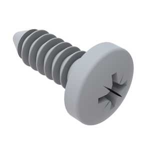 Heyco Nylon Push Screw, Style 3, .24" L, Natural