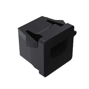 Heyco RDD Lockit Straight-Thru Strain Relief Bushing for Round .220-.290" Cable, .550" L, Nylon, Black