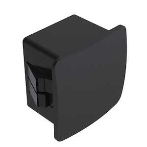 Heyco Rectangular Blanking Plug, .025" Thickness, .30" H, Nylon, Black