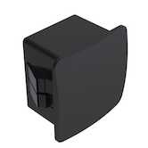 Heyco Rectangular Blanking Plug, .04" Thickness, .33" H, Nylon, Black