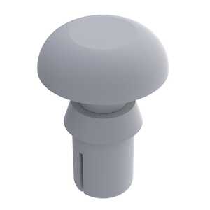 Heyco .083" Snap Rivet, .05" Panel Thickness, Nylon, White