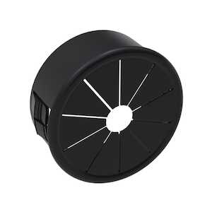 Heyco .5" Flexible Shutter Bushing, .6" Head Diameter, Black