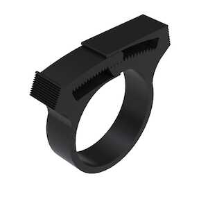 Heyco Hose Clamp, .31" Max Bundle Diameter, Glass-Filled Nylon, Black