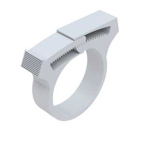 Heyco Hose Clamp, .41" Max Bundle Diameter, Nylon, White