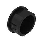 Heyco Strain Relief Hole Plug with Double D Mounting Hole, .406" H, Nylon, Black