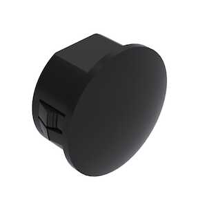 Heyco Strain Relief Hole Plug with Double D Mounting Hole, ..406" H, Nylon, Black