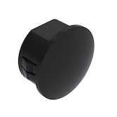 Heyco Strain Relief Hole Plug with Double D Mounting Hole, .406" H, Nylon, Black