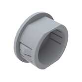 Heyco Strain Relief Hole Plug with Double D Mounting Hole, ..406" H, Nylon, White