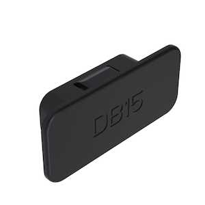 Heyco D-Subminiature Hole Plug, .81" L, .45" W, Nylon, Matte, Black