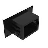 Heyco Rectangular Connector Port Plug, .37" Thickness, .87" Head Diameter, Nylon, Black