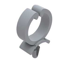 Heyco Arrowhead Mount Round Cable Clip, .57" L, .45" Bundle Capacity, Nylon, Natural