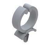 Heyco Arrowhead Mount Round Cable Clip, 1.03" L, .62" Bundle Capacity, Nylon, Natural