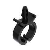 Heyco Arrowhead Mount Round Cable Clip, 1.03" L, .62" Bundle Capacity, Nylon, Black