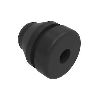 Heyco .492" Liquid Tight Bushing, .71" Length, EPDM, Black