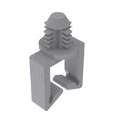 Heyco Fir Tree Wire Saddle, Top Entry, Regular Gate .61" L, .44 x .19" Bundle Capacity, Nylon, Natural