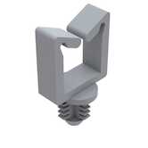 Heyco Fir Tree Wire Saddle, Top Entry, Regular Gate .61" L, .44 x .19" Bundle Capacity, Nylon, Natural