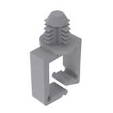 Heyco Fir Tree Wire Saddle, Top Entry, Latch Gate .61" L, .44 x 69" Bundle Capacity, Nylon, Natural