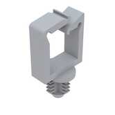 Heyco Fir Tree Wire Saddle, Top Entry, Latch Gate .61" L, .44 x 69" Bundle Capacity, Nylon, Natural