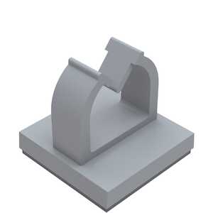 Heyco Adhesive Mount Wire Saddle, .37" L, .04" Max Bundle Capacity, Rubber, Natural