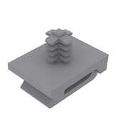 Heyco Fir Tree Wire Saddle, Side Entry, Regular Gate .5" L, .11 x .33" Bundle Capacity, Nylon, Natural