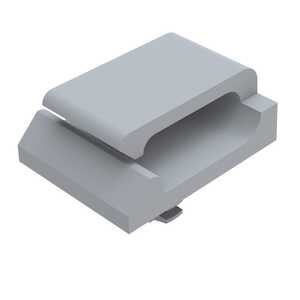 Heyco Fir Tree Wire Saddle, Side Entry, Regular Gate .5" L, .11 x .33" Bundle Capacity, Nylon, Natural